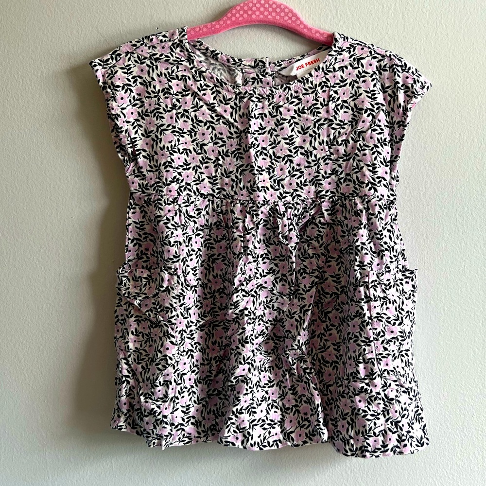 EUC Baby Girl Joe Fresh Floral Short Sleeved Dress